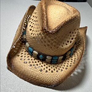 Milani 100% Straw Hat USA American Western Texas Cowboy Hat Shapable Brim